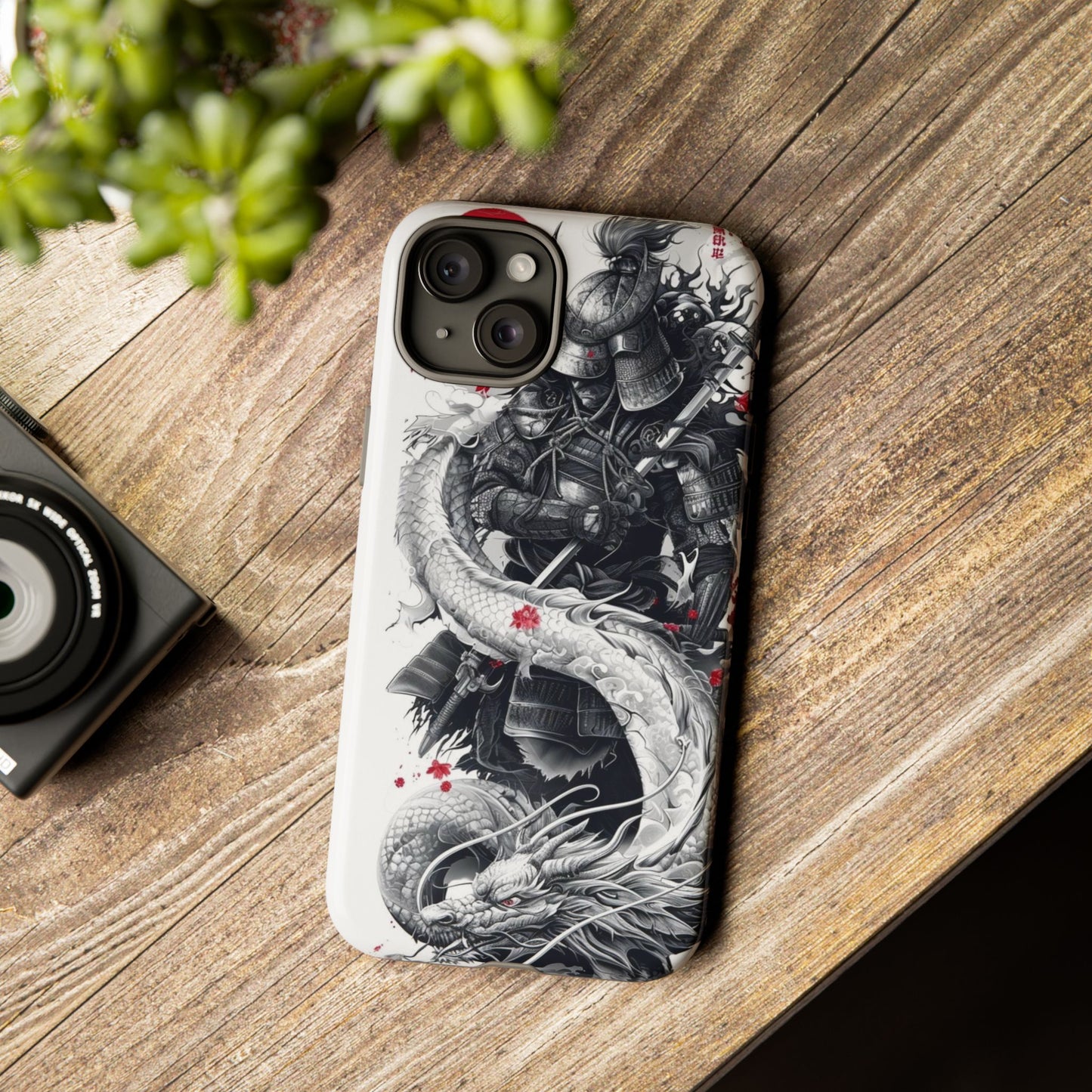 Dragon Samurai Tough Phone Case - Bold Protection with Artistic Flair