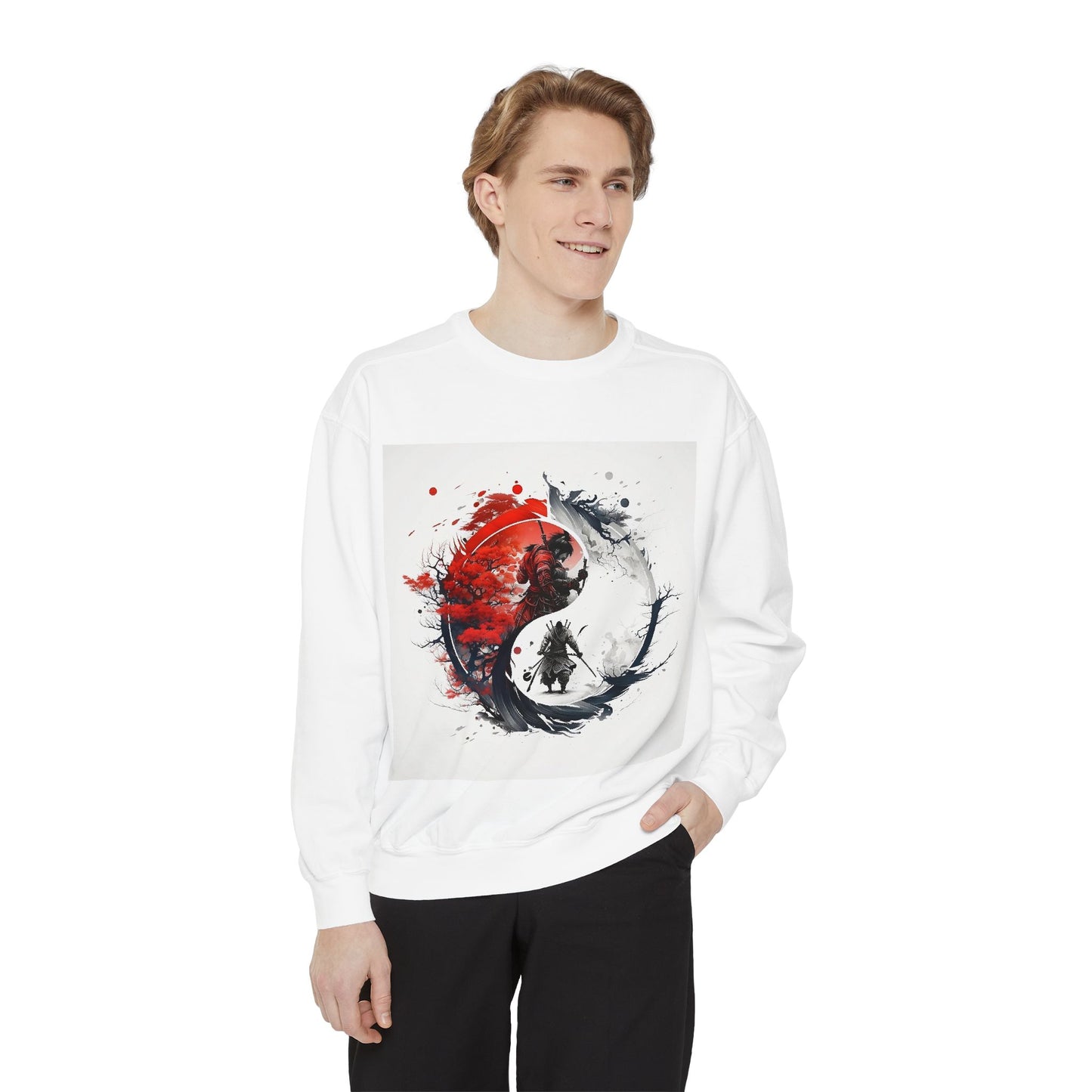 Yin Yang Design Unisex Sweatshirt - Cozy & Stylish