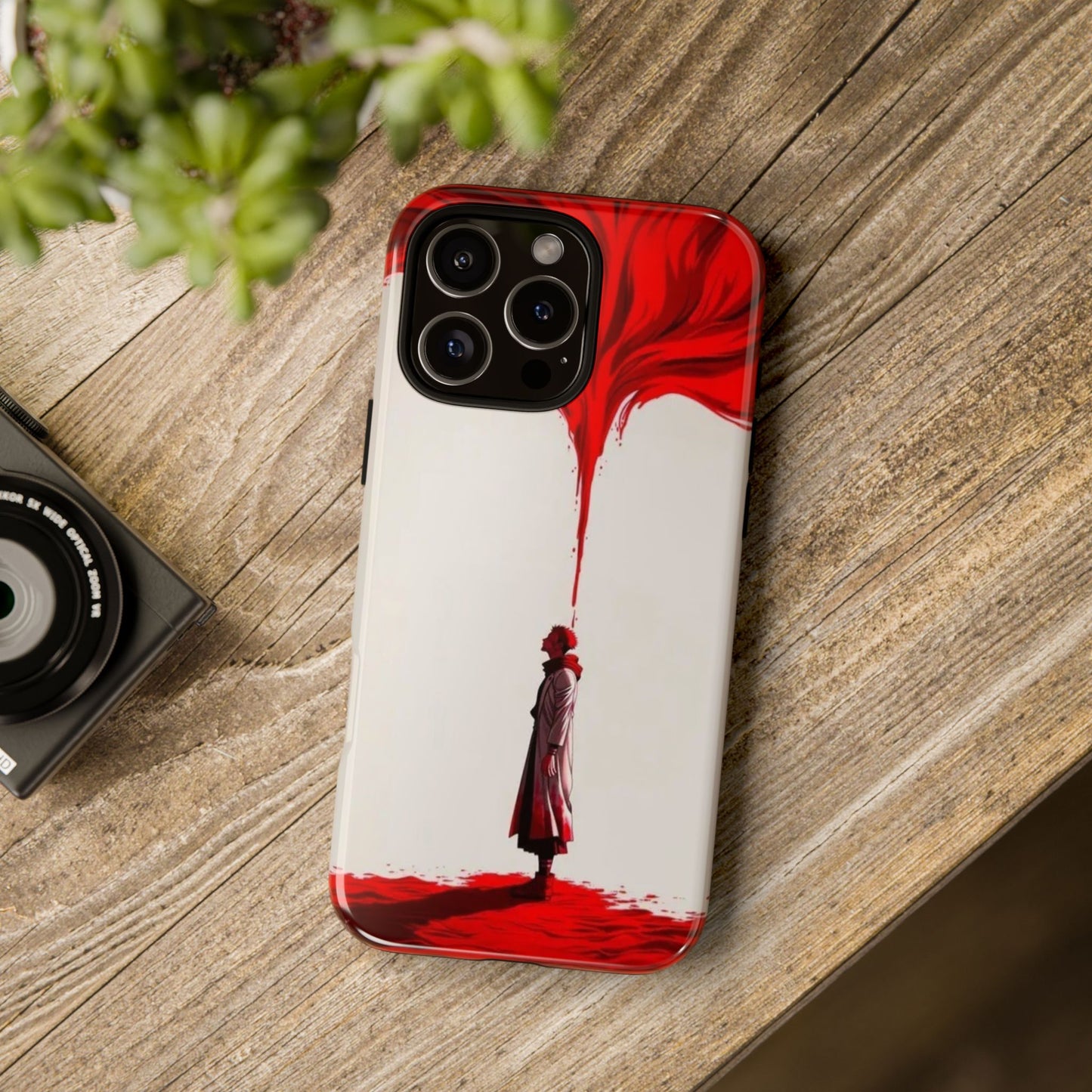 Bold Art Phone Case - Tough Cases with Dramatic Red Design