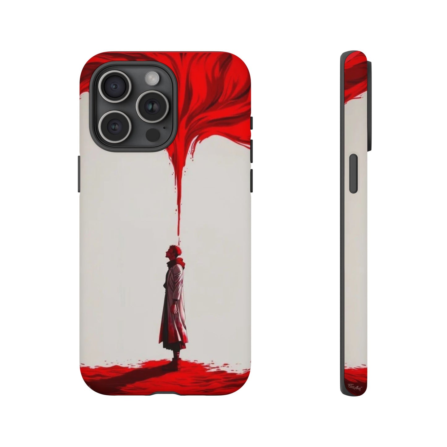 Bold Art Phone Case - Tough Cases with Dramatic Red Design