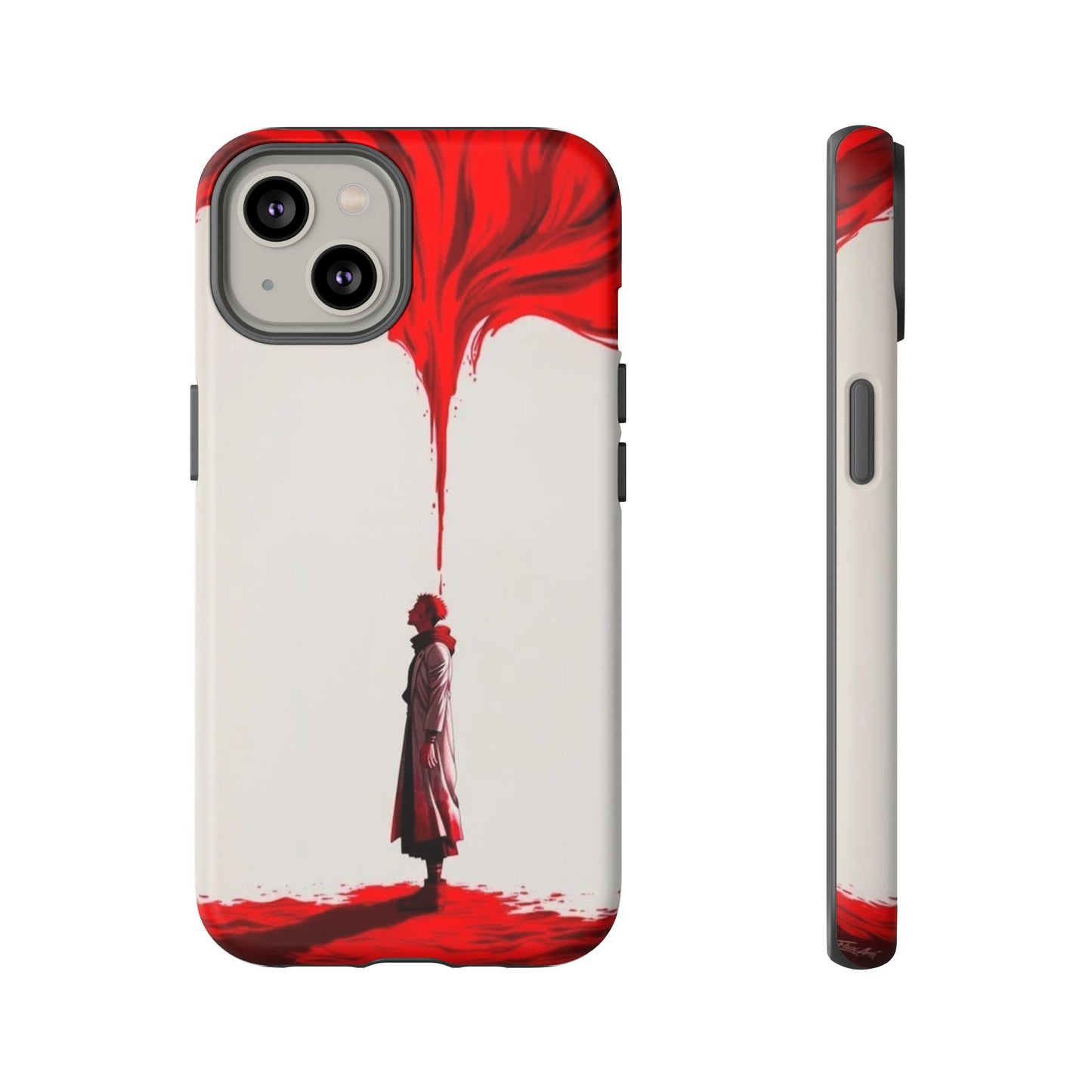 Bold Art Phone Case - Tough Cases with Dramatic Red Design