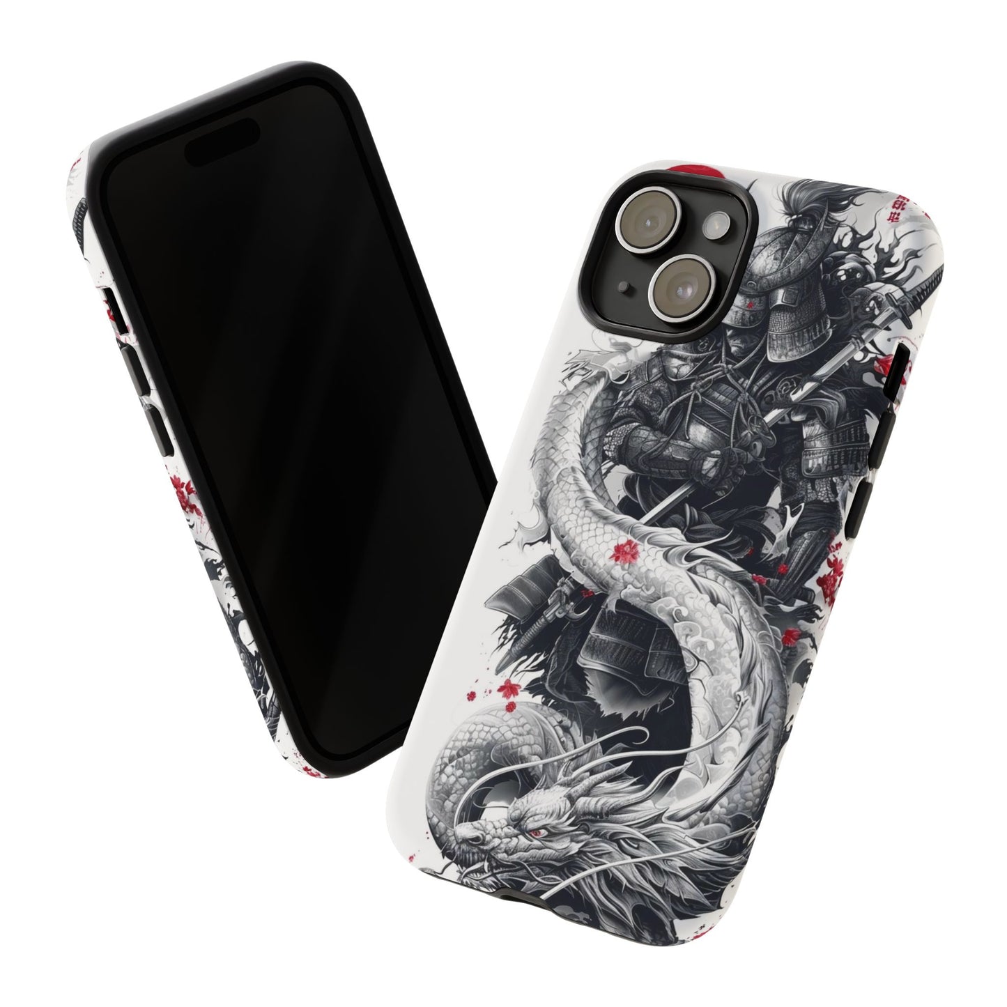Dragon Samurai Tough Phone Case - Bold Protection with Artistic Flair
