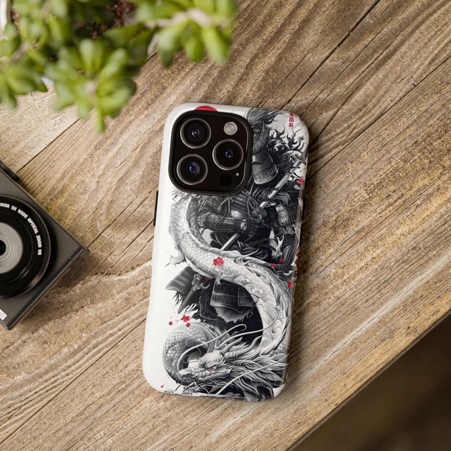 Dragon Samurai Tough Phone Case - Bold Protection with Artistic Flair