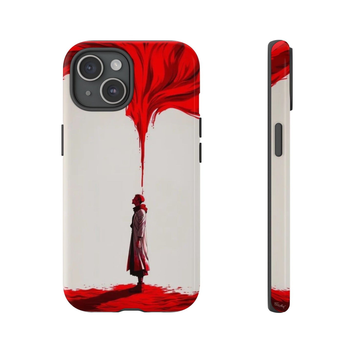 Bold Art Phone Case - Tough Cases with Dramatic Red Design