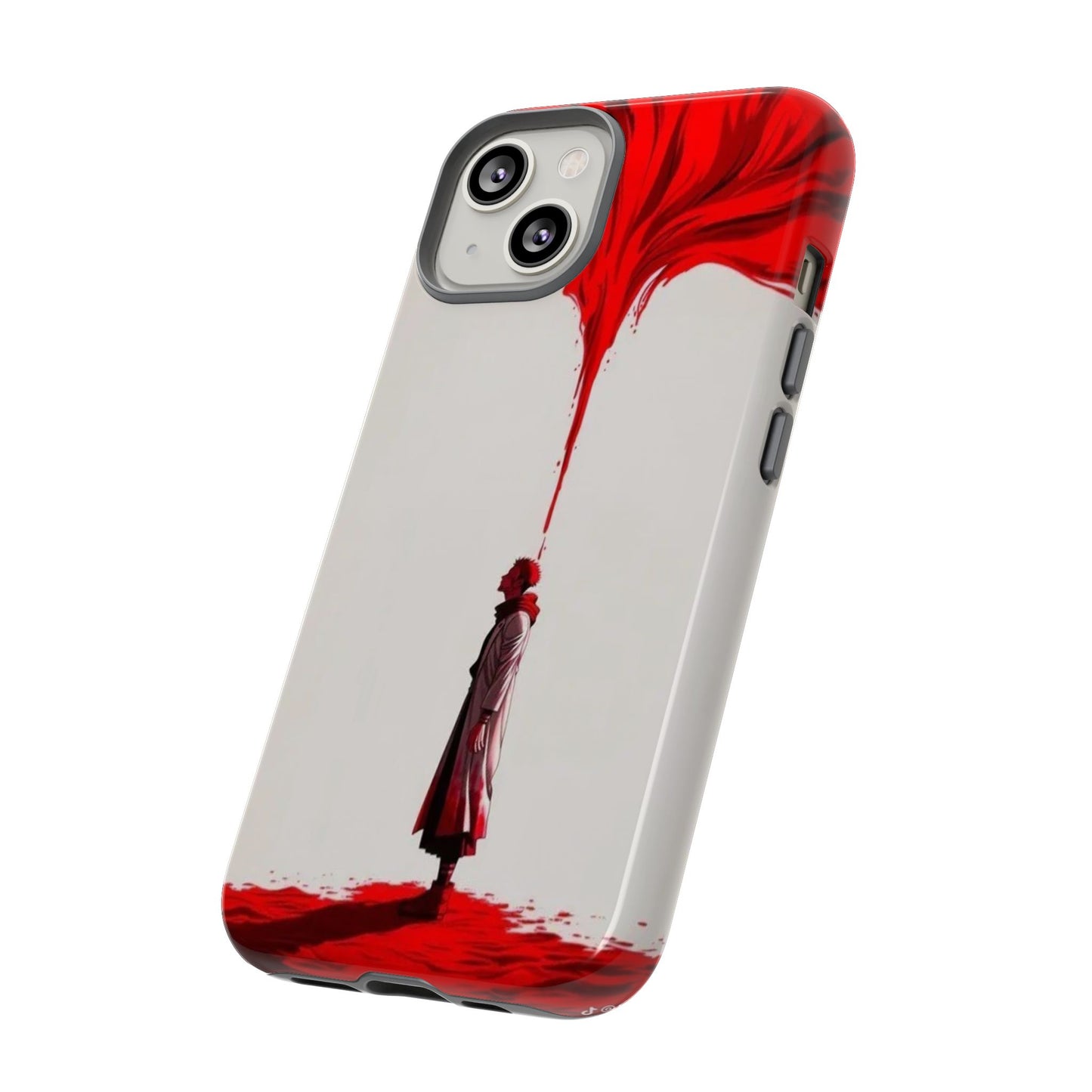 Bold Art Phone Case - Tough Cases with Dramatic Red Design
