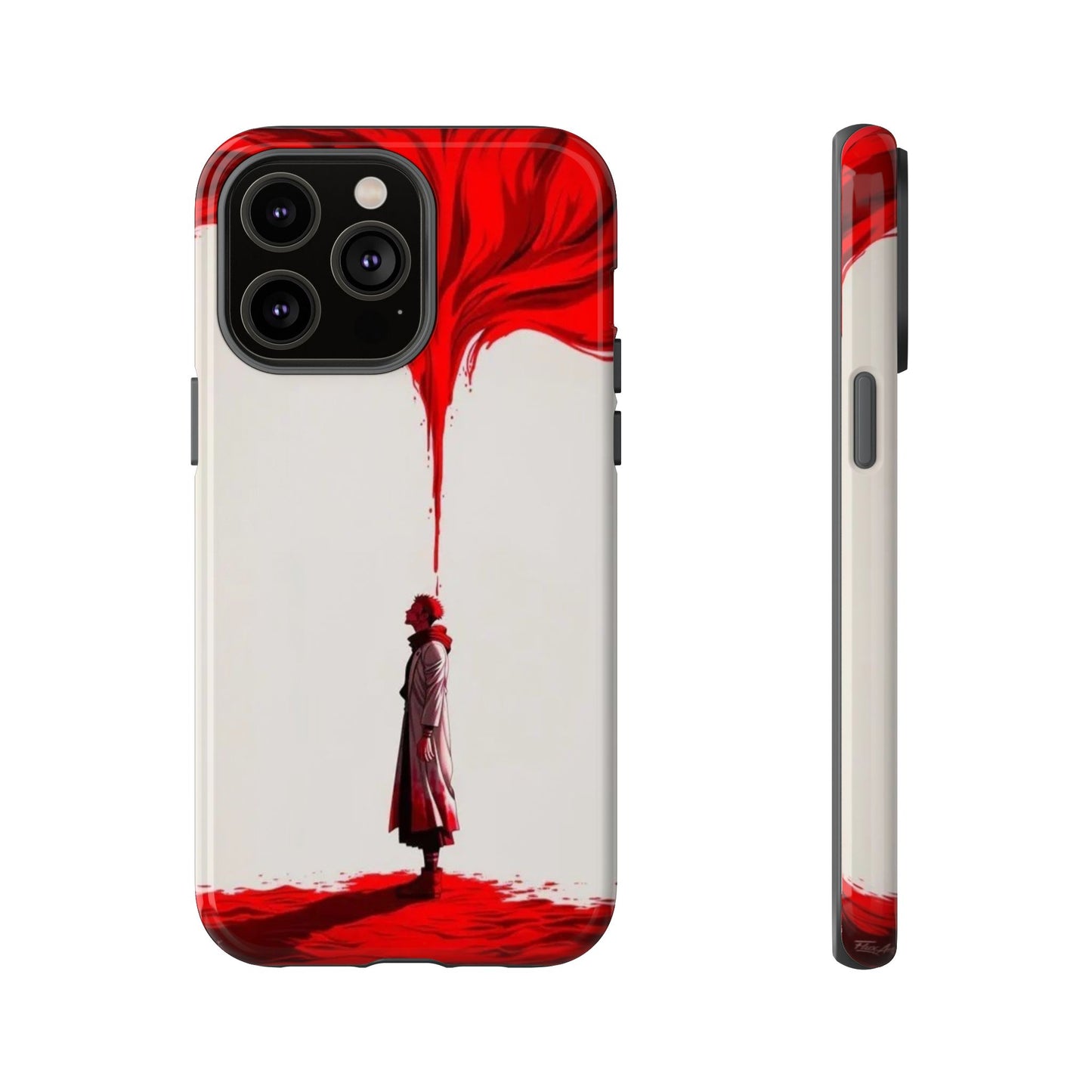 Bold Art Phone Case - Tough Cases with Dramatic Red Design