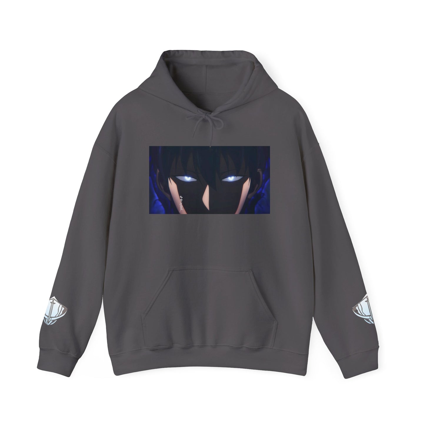 Unisex Heavy Blend™ Hooded Sweatshirt - Solo Leveling Graphic with Dark Aesthetic