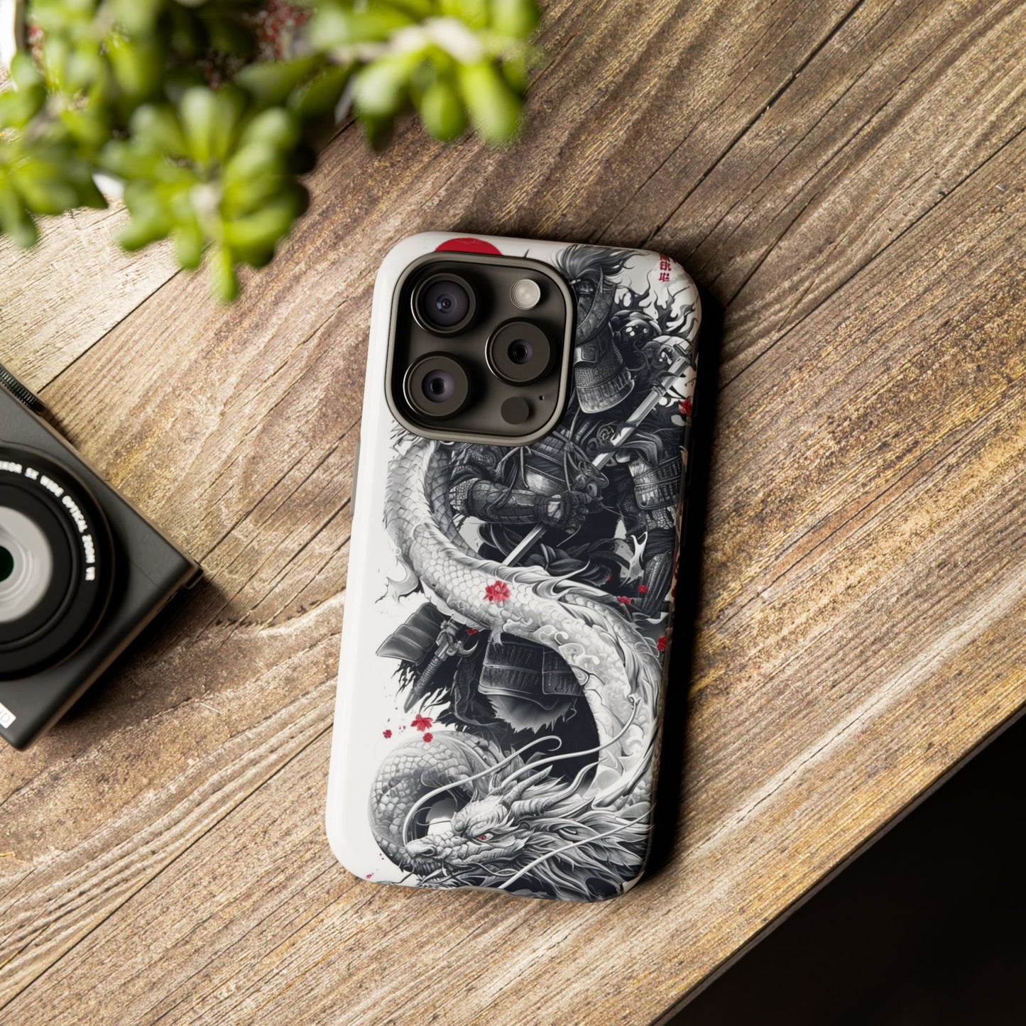 Dragon Samurai Tough Phone Case - Bold Protection with Artistic Flair