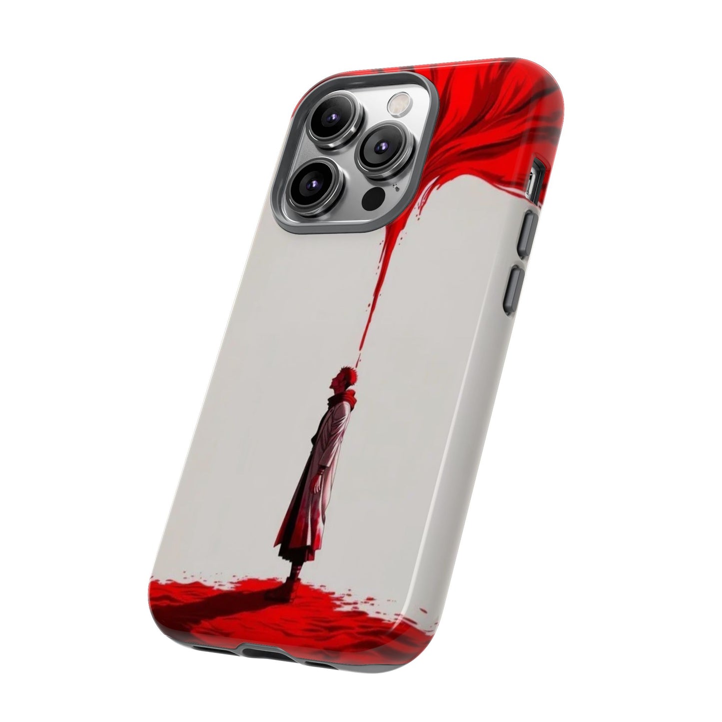 Bold Art Phone Case - Tough Cases with Dramatic Red Design