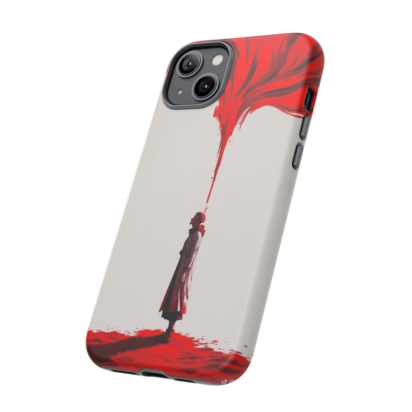 Bold Art Phone Case - Tough Cases with Dramatic Red Design