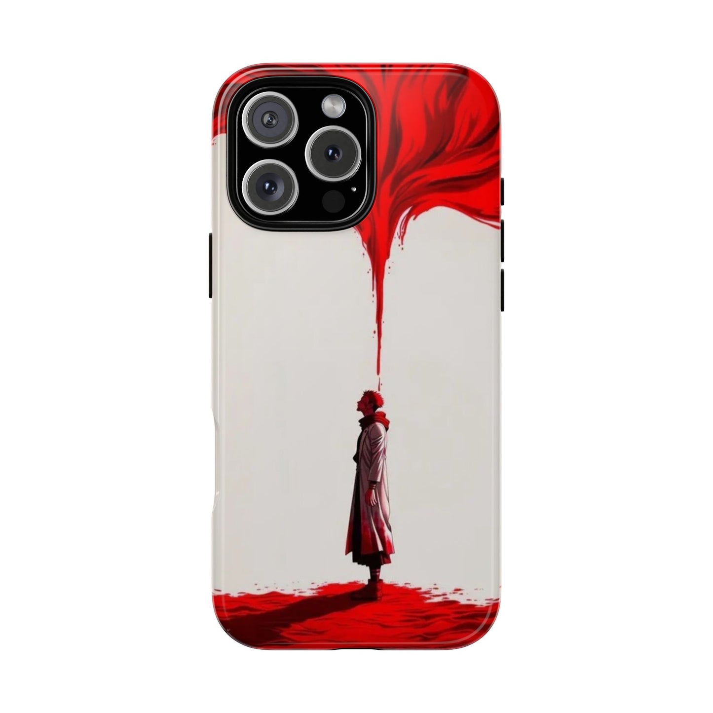 Bold Art Phone Case - Tough Cases with Dramatic Red Design