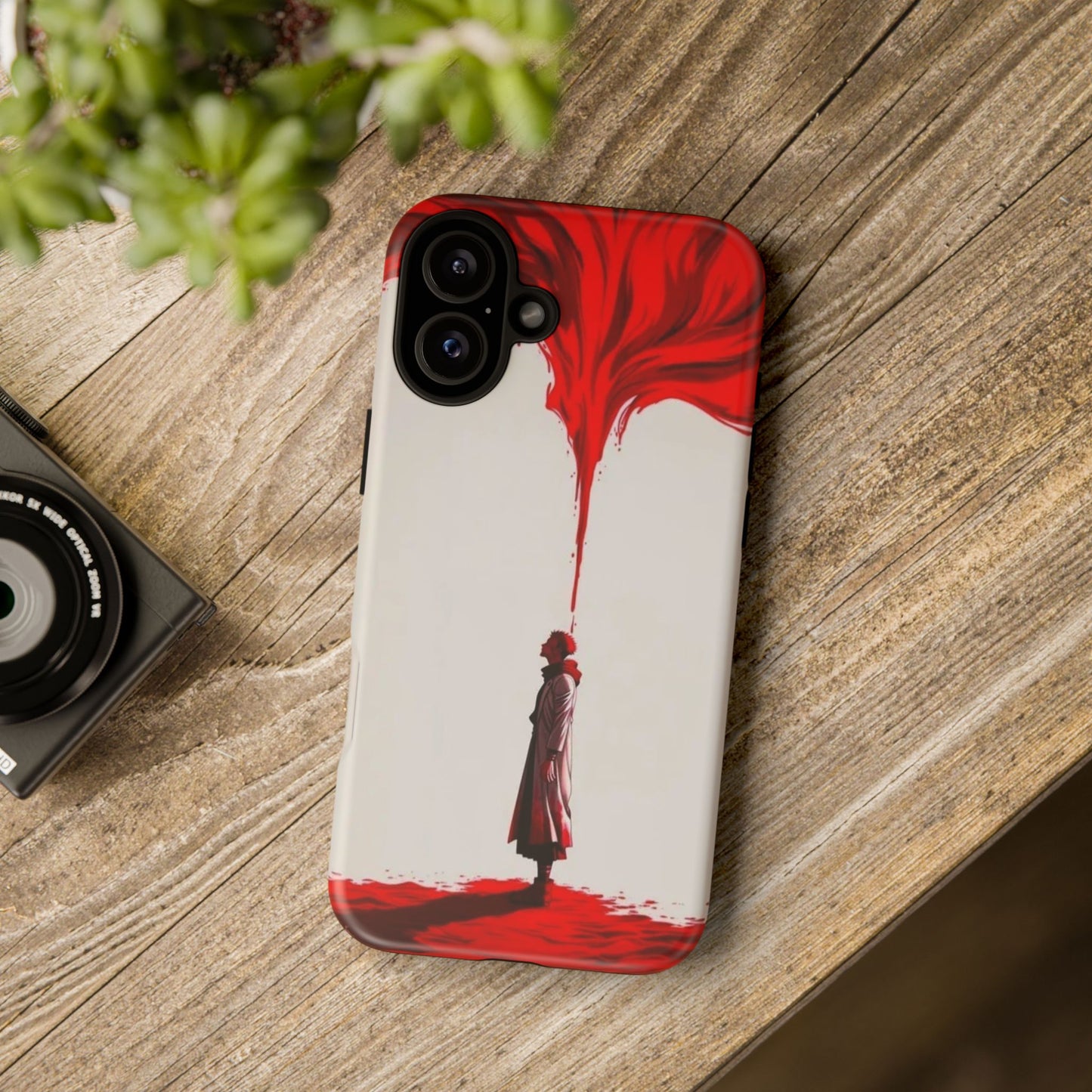 Bold Art Phone Case - Tough Cases with Dramatic Red Design