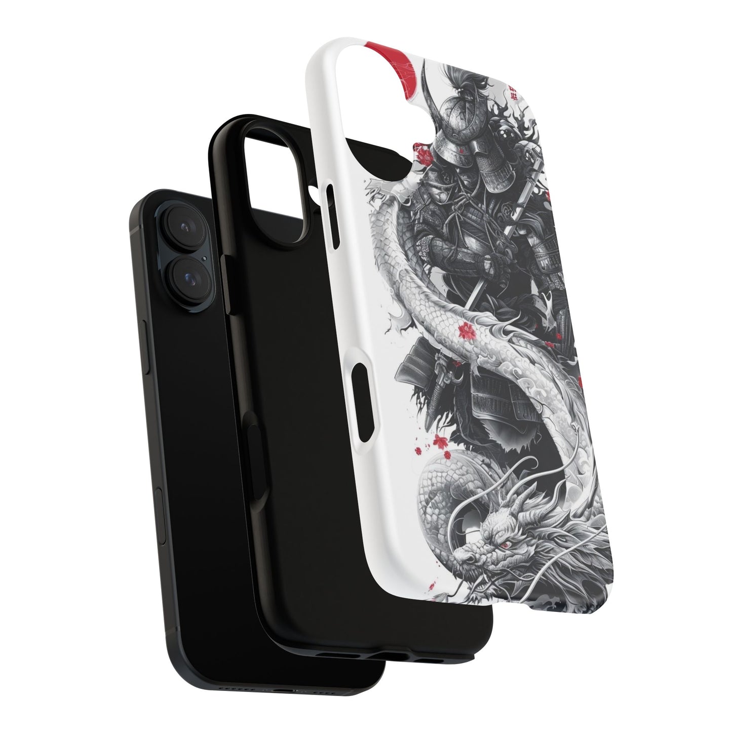 Dragon Samurai Tough Phone Case - Bold Protection with Artistic Flair