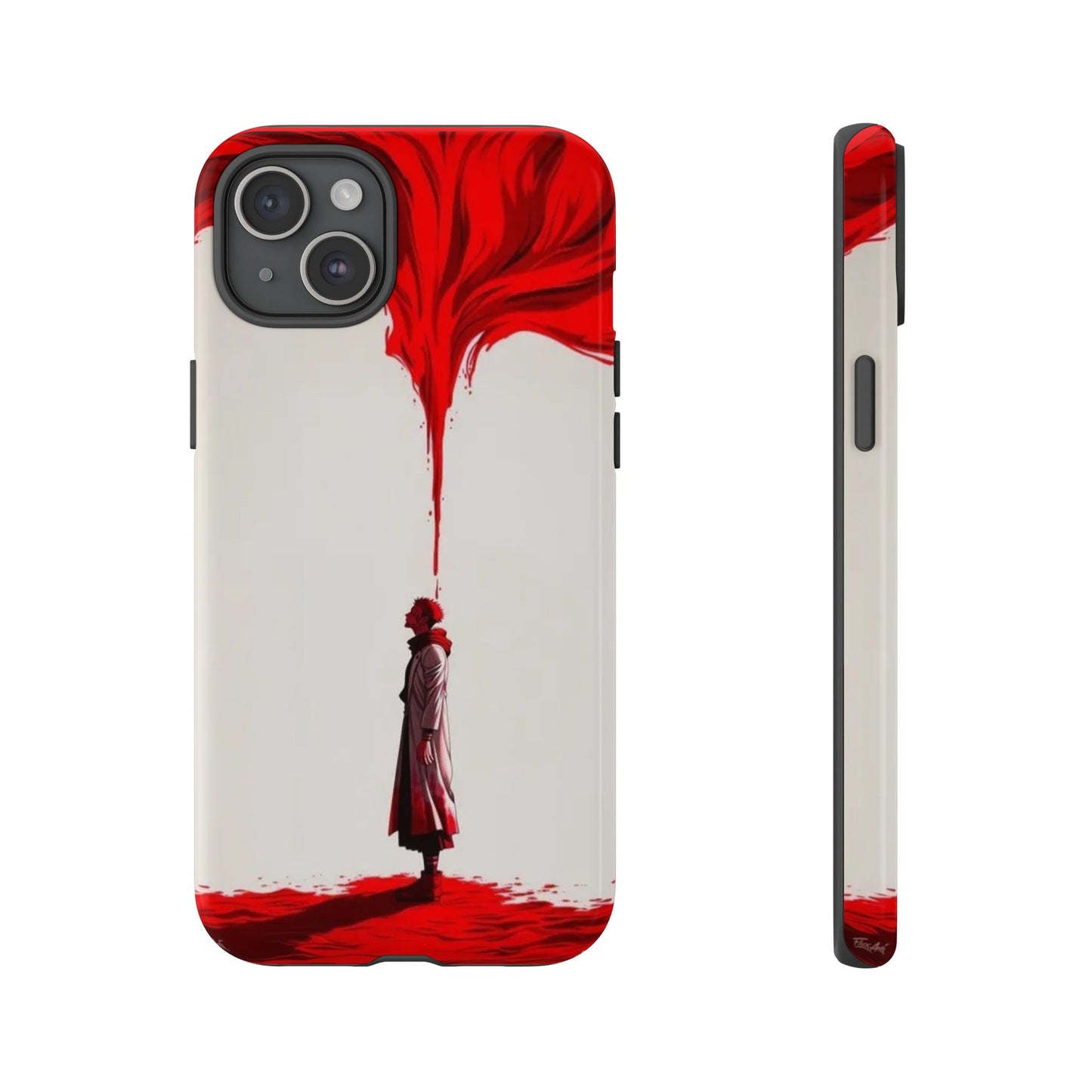 Bold Art Phone Case - Tough Cases with Dramatic Red Design
