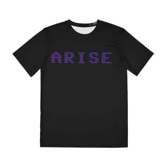 Men's Graphic Tee - 'ARISE' Motivational Polyester Shirt for Gamers & Anime Fans