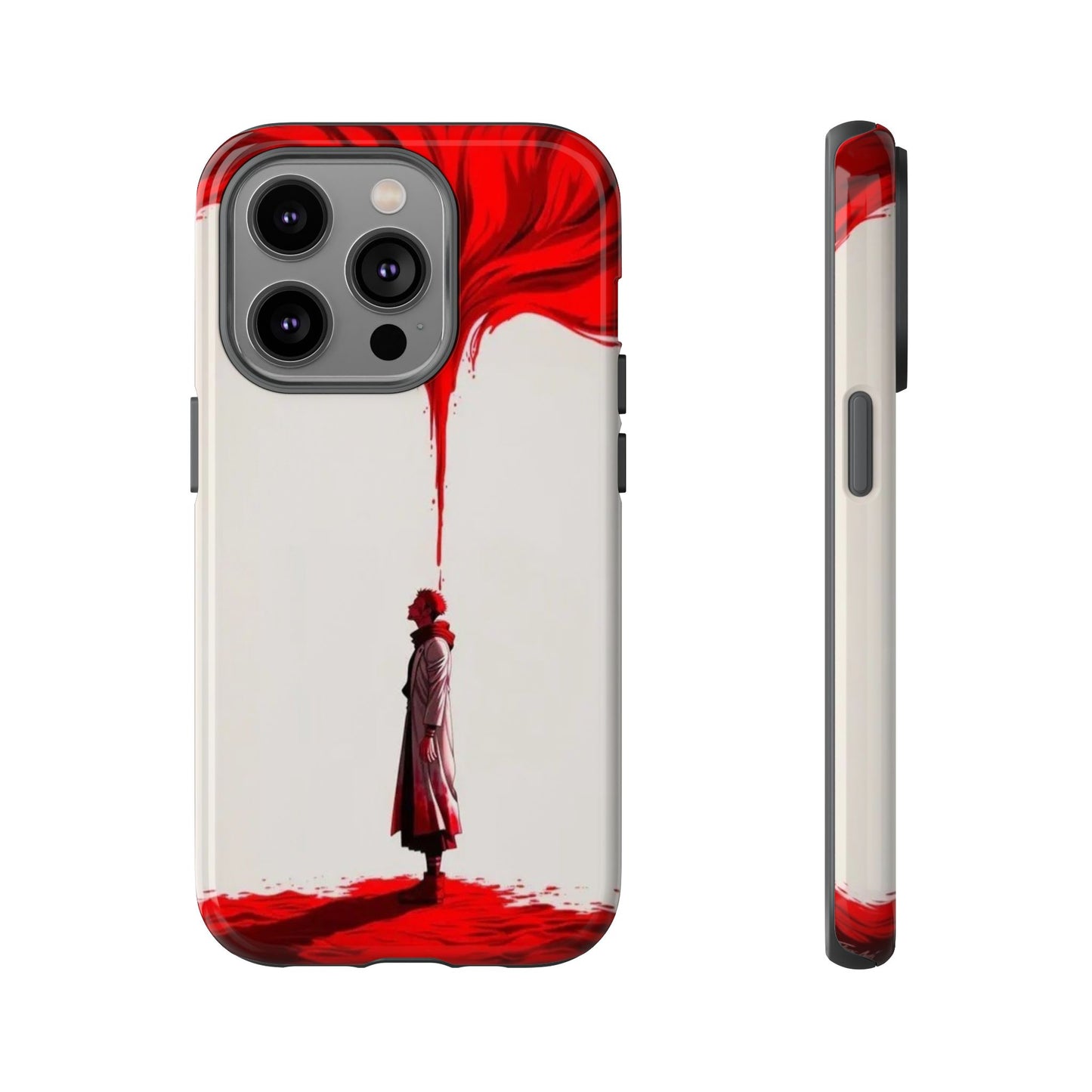 Bold Art Phone Case - Tough Cases with Dramatic Red Design